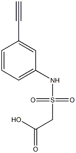 2-[(3-ethynylphenyl)sulfamoyl]acetic acid 结构式