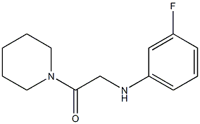 2-[(3-fluorophenyl)amino]-1-(piperidin-1-yl)ethan-1-one 结构式