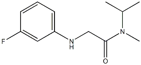 2-[(3-fluorophenyl)amino]-N-methyl-N-(propan-2-yl)acetamide 结构式