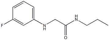 2-[(3-fluorophenyl)amino]-N-propylacetamide 结构式