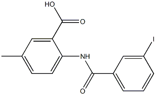 2-[(3-iodobenzene)amido]-5-methylbenzoic acid 结构式