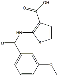 2-[(3-methoxybenzoyl)amino]thiophene-3-carboxylic acid 结构式