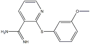 2-[(3-methoxyphenyl)sulfanyl]pyridine-3-carboximidamide 结构式