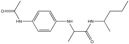 2-[(4-acetamidophenyl)amino]-N-(pentan-2-yl)propanamide 结构式