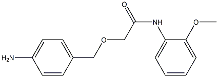 2-[(4-aminophenyl)methoxy]-N-(2-methoxyphenyl)acetamide 结构式