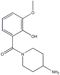 2-[(4-aminopiperidin-1-yl)carbonyl]-6-methoxyphenol 结构式