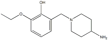 2-[(4-aminopiperidin-1-yl)methyl]-6-ethoxyphenol 结构式