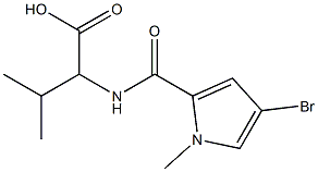 2-[(4-bromo-1-methyl-1H-pyrrol-2-yl)formamido]-3-methylbutanoic acid 结构式