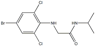 2-[(4-bromo-2,6-dichlorophenyl)amino]-N-(propan-2-yl)acetamide 结构式