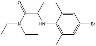 2-[(4-bromo-2,6-dimethylphenyl)amino]-N,N-diethylpropanamide 结构式