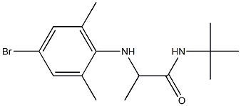 2-[(4-bromo-2,6-dimethylphenyl)amino]-N-tert-butylpropanamide 结构式