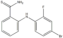 2-[(4-bromo-2-fluorophenyl)amino]benzene-1-carbothioamide 结构式