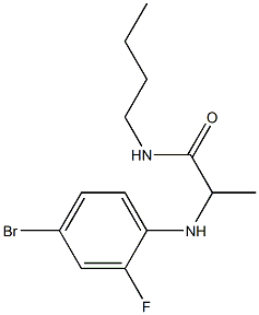 2-[(4-bromo-2-fluorophenyl)amino]-N-butylpropanamide 结构式