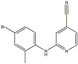 2-[(4-bromo-2-methylphenyl)amino]isonicotinonitrile 结构式