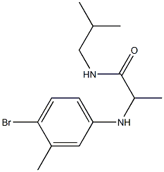 2-[(4-bromo-3-methylphenyl)amino]-N-(2-methylpropyl)propanamide 结构式