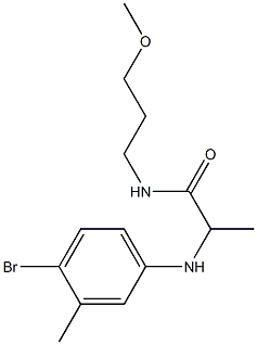 2-[(4-bromo-3-methylphenyl)amino]-N-(3-methoxypropyl)propanamide 结构式