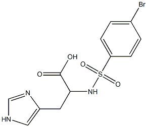 2-[(4-bromobenzene)sulfonamido]-3-(1H-imidazol-4-yl)propanoic acid 结构式