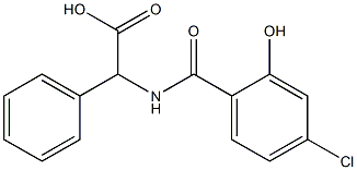 2-[(4-chloro-2-hydroxyphenyl)formamido]-2-phenylacetic acid 结构式