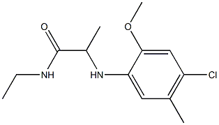 2-[(4-chloro-2-methoxy-5-methylphenyl)amino]-N-ethylpropanamide 结构式