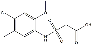 2-[(4-chloro-2-methoxy-5-methylphenyl)sulfamoyl]acetic acid 结构式