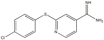 2-[(4-chlorophenyl)sulfanyl]pyridine-4-carboximidamide 结构式