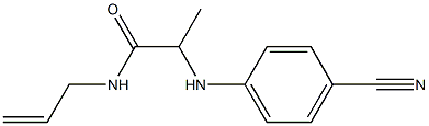 2-[(4-cyanophenyl)amino]-N-(prop-2-en-1-yl)propanamide 结构式