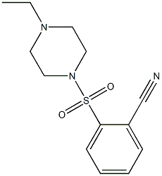 2-[(4-ethylpiperazin-1-yl)sulfonyl]benzonitrile 结构式