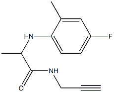 2-[(4-fluoro-2-methylphenyl)amino]-N-(prop-2-yn-1-yl)propanamide 结构式