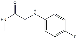 2-[(4-fluoro-2-methylphenyl)amino]-N-methylacetamide 结构式