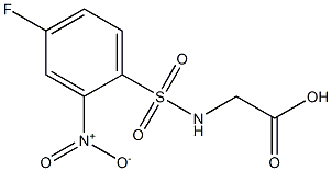 2-[(4-fluoro-2-nitrobenzene)sulfonamido]acetic acid 结构式