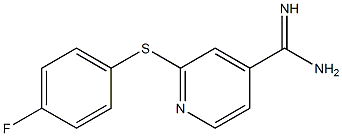 2-[(4-fluorophenyl)sulfanyl]pyridine-4-carboximidamide 结构式