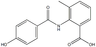 2-[(4-hydroxybenzene)amido]-3-methylbenzoic acid 结构式