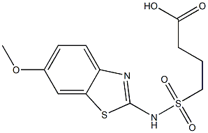 4-[(6-methoxy-1,3-benzothiazol-2-yl)sulfamoyl]butanoic acid 结构式