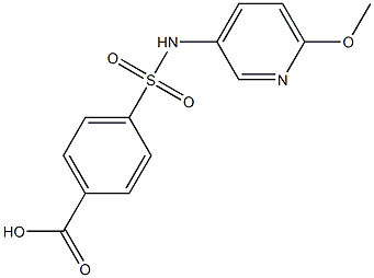 4-[(6-methoxypyridin-3-yl)sulfamoyl]benzoic acid 结构式