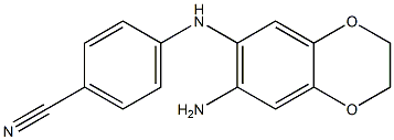 4-[(7-amino-2,3-dihydro-1,4-benzodioxin-6-yl)amino]benzonitrile 结构式