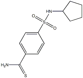 4-[(cyclopentylamino)sulfonyl]benzenecarbothioamide 结构式