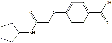 4-[(cyclopentylcarbamoyl)methoxy]benzoic acid 结构式