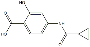 4-[(cyclopropylcarbonyl)amino]-2-hydroxybenzoic acid 结构式