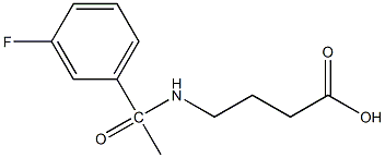 4-[1-(3-fluorophenyl)acetamido]butanoic acid 结构式