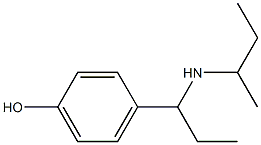 4-[1-(butan-2-ylamino)propyl]phenol 结构式