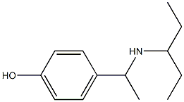 4-[1-(pentan-3-ylamino)ethyl]phenol 结构式