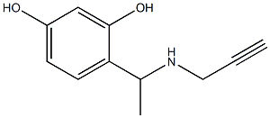 4-[1-(prop-2-yn-1-ylamino)ethyl]benzene-1,3-diol 结构式