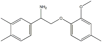 4-[1-amino-2-(2-methoxy-4-methylphenoxy)ethyl]-1,2-dimethylbenzene 结构式