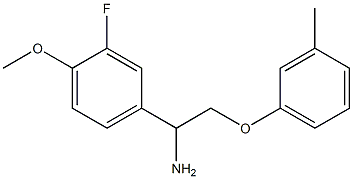 4-[1-amino-2-(3-methylphenoxy)ethyl]-2-fluoro-1-methoxybenzene 结构式