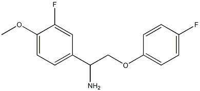 4-[1-amino-2-(4-fluorophenoxy)ethyl]-2-fluoro-1-methoxybenzene 结构式