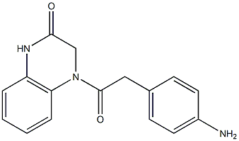 4-[2-(4-aminophenyl)acetyl]-1,2,3,4-tetrahydroquinoxalin-2-one 结构式