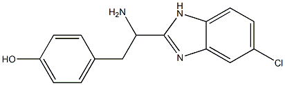 4-[2-amino-2-(5-chloro-1H-1,3-benzodiazol-2-yl)ethyl]phenol 结构式