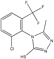 4-[2-chloro-6-(trifluoromethyl)phenyl]-5-methyl-4H-1,2,4-triazole-3-thiol 结构式