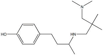 4-[3-({2-[(dimethylamino)methyl]-2-methylpropyl}amino)butyl]phenol 结构式