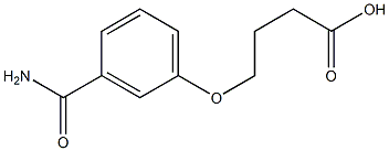 4-[3-(aminocarbonyl)phenoxy]butanoic acid 结构式